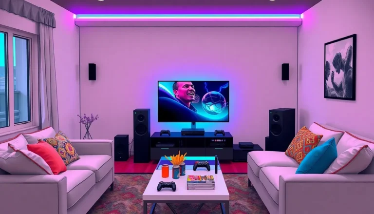 console gaming setup